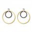 Black Diamond Circle Earrings 1/2 ct tw 10K Two-Tone Gold