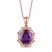 Le Vian Amethyst Necklace 1/8 ct tw Diamonds 14K Strawberry Gold 18"