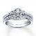 Diamond Bridal Set 1/8 ct tw Round-cut 10K White Gold