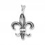 Fleur-de-lis Charm Sterling Silver