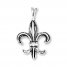 Fleur-de-lis Charm Sterling Silver