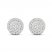 Diamond Halo Stud Earrings 1 ct tw Round-Cut 10K White Gold