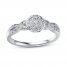 Diamond Engagement Ring 1/4 ct tw 10K White Gold