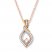 Diamond Necklace 1/4 ct tw Round-cut 10K Two-Tone Gold