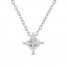 Lab-Created Diamonds by KAY Solitaire Necklace 1/2 ct tw Princess-Cut 14K White Gold 19"