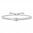 Love + Be Loved Diamond Bolo Bracelet 1 ct tw 14K White Gold