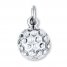 Golf Ball Charm 14K White Gold