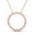 Circle of Gratitude Diamond Necklace 1/2 ct tw Round-cut 10K Rose Gold 19"
