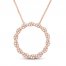 Circle of Gratitude Diamond Necklace 1/2 ct tw Round-cut 10K Rose Gold 19"