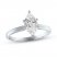 Diamond Solitaire Ring 1/2 carat Marquise 14K White Gold