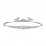 Forever Connected Diamond Bolo Bracelet 1/5 ct tw Round-Cut 10K White Gold