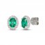 Le Vian Couture Emerald Earrings 1/4 ct tw Diamonds Platinum