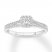 Diamond Engagement Ring 1/2 ct tw Princess/Round 10K White Gold