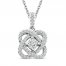 Center of Me Diamond Necklace 1/10 ct tw Sterling Silver 18"