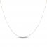 Solid Box Chain Necklace 14K White Gold 16"