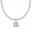 Blue & White Topaz Necklace Sterling Silver