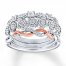 Diamond Ring Set 1/20 ct tw Sterling Silver/10K Rose Gold