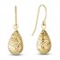 Teardrop Dangle Earrings 14K Yellow Gold