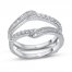 Diamond Enhancer Band 3/8 ct tw Baguette/Round 14K White Gold