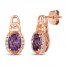 Le Vian Amethyst Earrings 1/6 ct tw Diamonds 14K Strawberry Gold