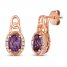 Le Vian Amethyst Earrings 1/6 ct tw Diamonds 14K Strawberry Gold