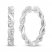 Circle of Gratitude Diamond Hoop Earrings 10K White Gold
