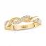 Leo Diamond Wedding Band 1/5 ct tw Round-cut 14K Yellow Gold