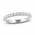 THE LEO Legacy Lab-Created Diamond Wedding Band 1/2 ct tw Round-cut 14K White Gold