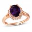 Le Vian Amethyst Ring 1/8 ct tw Diamonds 14K Strawberry Gold