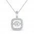 Unstoppable Love Necklace 1 ct tw 14K White Gold 19"