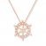 Diamond Shipwheel Necklace 1/20 ct tw Round-cut 10K Rose Gold