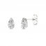 Lab-Created Diamonds by KAY Stud Earrings 1 ct tw Pear-Shaped 14K White Gold