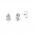 Lab-Created Diamonds by KAY Stud Earrings 1 ct tw Pear-Shaped 14K White Gold