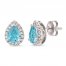 Le Vian Aquamarine & Diamond Earrings 1/4 ct tw 14K Vanilla Gold