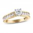 Diamond Engagement Ring 1-1/4 ct tw Round-cut 14K Yellow Gold