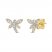 Diamond Dragonfly Earrings 1/10 ct tw 10K Yellow Gold