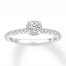 Diamond Engagement Ring 1/2 ct tw Round-cut 14K White Gold
