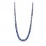 Blue Lab-Created Sapphire Necklace Sterling Silver 17"