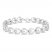 Hallmark Diamonds Heart Bracelet 1/10 ct tw Sterling Silver 7.5"