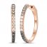 Le Vian Diamond Hoop Earrings 1 ct tw 14K Strawberry Gold