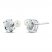 Cultured Pearl & White Lab-Created Sapphire Earrings Sterling Silver