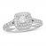 Neil Lane Diamond Engagement Ring 7/8 ct tw Princess/Round 14K White Gold