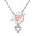 Diamond Heart Necklace 1/20 ct tw Sterling Silver/10K Rose Gold