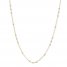 Beaded Cable Chain Necklace 14K Yellow Gold 20" Length