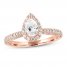 Diamond Engagement Ring 1 ct tw Pear/Round-cut 14K Rose Gold