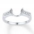 Diamond Enhancer Ring 1/4 ct tw Marquise-cut 10K White Gold