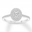 Diamond Engagement Ring 1/2 ct tw Round-cut 14K White Gold