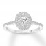 Diamond Engagement Ring 1/2 ct tw Round-cut 14K White Gold