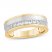 Men's Diamond Wedding Band 1/2 ct tw Round-cut 10K Two-Tone Gold