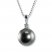 Tahitian Cultured Pearl Necklace White Topaz Sterling Silver